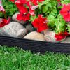 NEW Durable Landscape Edging Kit Tall Wall 60x2.5" Black Plastic No-Dig Flexible