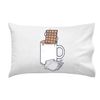 Hot Chocolate Candy Bar Bath Humor - Pillow Case Single Pillowcase