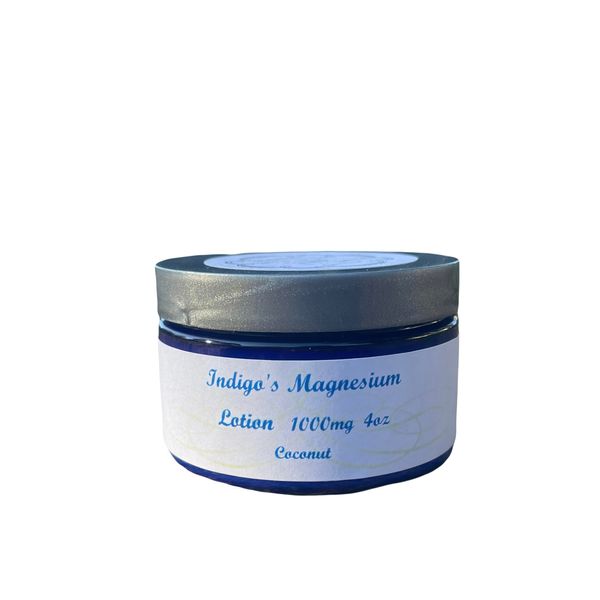 Indigo's Magnesium Lotion 1000mg Per Teaspoon (Coconut, 4oz)