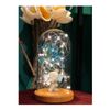 By-Lamp Blue Ear Elephant and Flower Figure Glass Lantern Lamp
