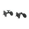 Black Shutter Dog Holders 5.25" L Wrought Iron Seashell Shaped Rust Resistant