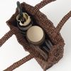 Pure Wool itohenlab Knitting Kit #9-4 Square Tote Bag with Pull Up Pattern (Brown)