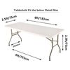 2Pack, 6FT Spandex Table Cover Fitted Rectangular Tablecloth 2PC 6FT Black