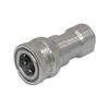 1/4" ISO 7241-B Quick Disconnect Hydraulic Coupler Set, 3/8" SAE Thread