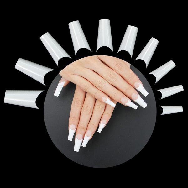 550 Pcs Nail Tips Fingering Nail Tips 11 Different Sizes Fake Nail Tips Nailing Nail Polish Nail Art Supplies