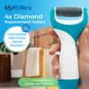 4X My Rollers Extra Coarse Compatible with Scholl Velvet Smooth Diamond – Refill Replacement Rollers
