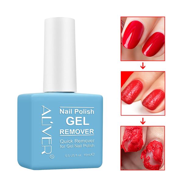 Nagellackentferner,Gel Nail Polish Remover, 1 Pack Professional Gel Polish Remover for Nails, Remove Gel Nail Polish In 3-5 Minutes,Quick & Easy Polish Remover,No Need For Foil