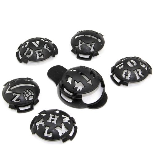 RHINORO Golf Ball Marker Alphabet Stencil MonoGrammer Capital Letter Template Drawing Line with Black Pen