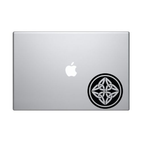 Celtic Pattern #1 - Knot Medallion Circle Irish Heritage - 5 inch Black Vinyl Decal Sticker for Cars, Laptops, and Windows – Durable, Weatherproof, Easy to Apply