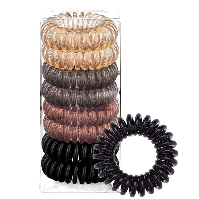 Spiral Hair Ties, Super Comfy Coil Hair Ties for Thick Hair, Coil Hair Ties, Phone Cord Hair Ties, Ponytail Hair Coils No Crease, Headband (8pcs)