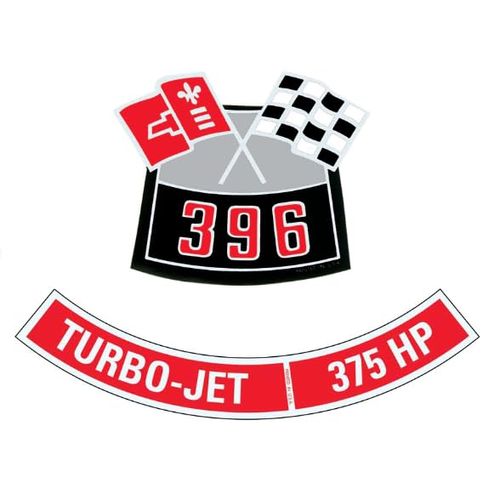 OER 396 with 375 HP Air Cleaner Decal Set Fits Camaro Nova Chevelle Impala Corvette, DC1-DC103