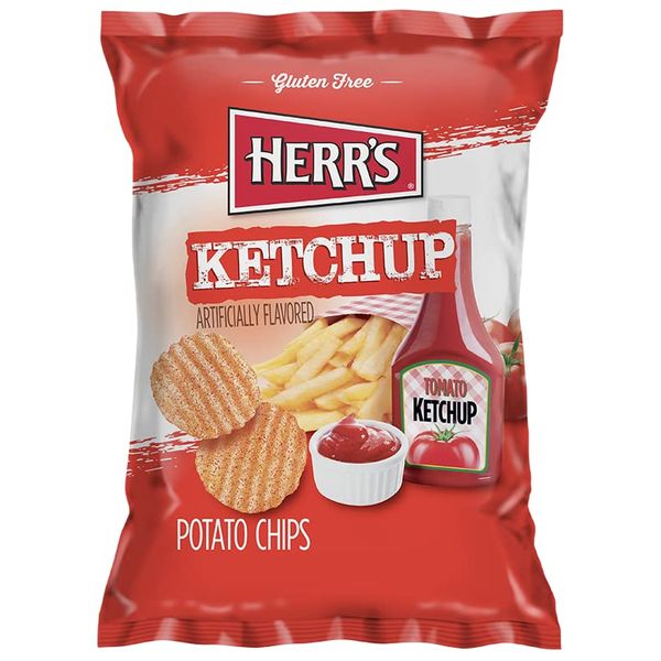 Herr's Ketchup Potato Chips, 1 Ounce (Pack of 42 bags)