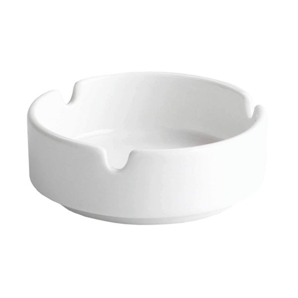 Moonlight Ceramic Ashtray White 10cm, Pack of 12