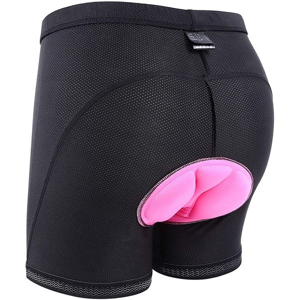 Sportneer Padded Cycling Shorts Women, Women's 3D Padded Cycling Shorts Padded Bicycle Cycling Underwear Shorts Women w/Anti-Slip Design, Breathable & Adsorbent, S - 2XL