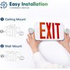LED Exit Sign Emergency Light–Hi Output Compact Combo UL 924 with Battery Backup