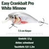 Crankbait Wobbler Set for Pike, Perch & Zander, Artificial Bait Set for Spin Fishing, 13 g, 7.5 cm Floating, Set of 5 Fishing Lures in Various Decorations, Pike Bait, Perch Bait, Zander Bait
