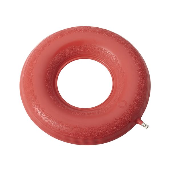 DMI Inflatable Ring Donut Seat Cushion Pillow for Hemorrhoid, Pregnancy, and Tailbone Pain, Red, 18 in