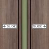 Classic Slide Door Sign - Silver - Small (2 Sets - 4 Signs)