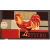 PRINTED KITCHEN RUG (nonskid back) (18" x 30"), ROOSTER, CAFE BISTRO #2, rec, RT