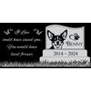 Pet memorial Engraved Marker, headstone Granite gravestone, Poodle dog