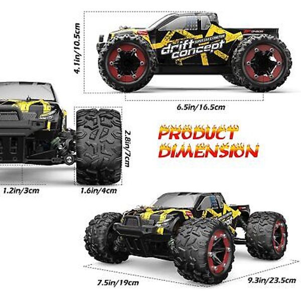 DEERC 300E 4WD Brushless RC Cars 60KM/H Off Road Car 1:18 Scale Monster Truck