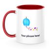 Personalised Emoji 11oz Mug Featuring Wind Chime Red