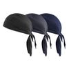Quick Drying Mesh Bandana Cap, Helmet Inner Hat, Solid Color, Set of 3, 01