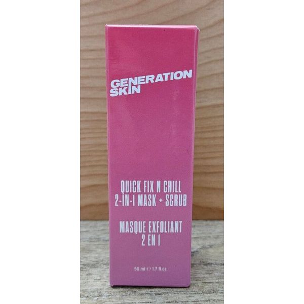 Generation Skin Quick Fix N' Chill 2-in 1 Mask + Scrub 1.7 FL Oz/50 mL New