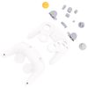 eXtremeRate White Faceplate Backplate for Nintendo GameCube Controller, DIY Replacement Front Back Housing Shell Cover with Buttons - Controller NOT Included