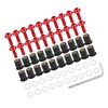 Partuto 20pcs M5 Motorcycle Windscreen Screw Fairing Windscreen Bolt Red Replacement