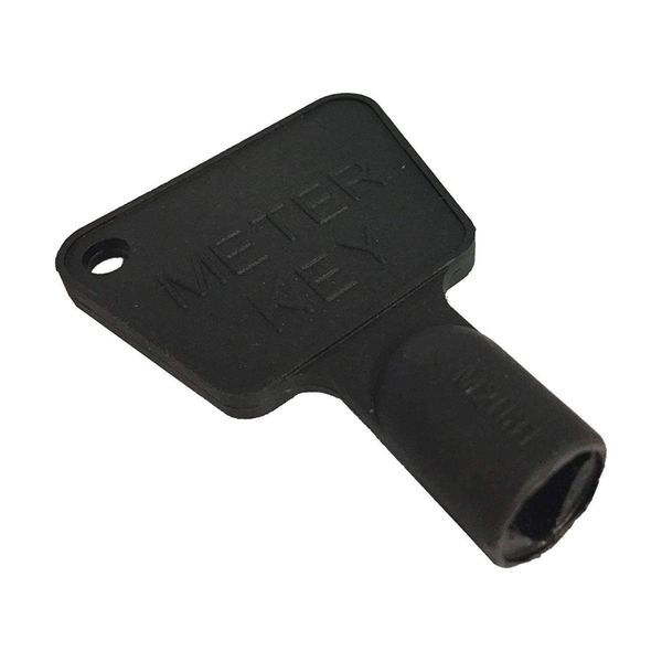 Hardware For You Ltd Meter Box Key Black Pack of 1 with Split Keyring