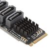 M.2 SATA3.0 Adapter Card High Speed ASM1166 PCIE Expansion w Smart Indicator