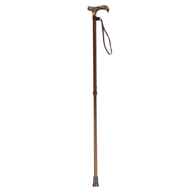 Captain Stag UR-1029 Wand, Telescopic Stick, Lightweight Aluminum, SG Mark Certified, Brown, Marble-Style Grip