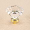 coolnews 8 Pack Crystal Glass Drawer Knobs Brushed Brass/Gold Cabinet Knobs Square Dresser Knobs and Pulls for Kitchen Cupboard 1-3/8 Inch