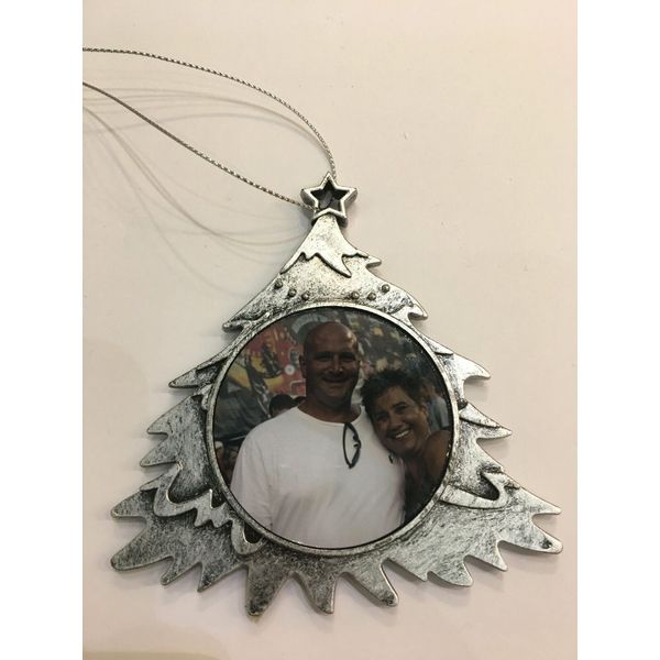 Plastic Pewter finish Tree Shaped Ornament