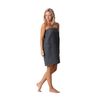 Robe Direct Quick Dry, Lightweight Waffle Spa/Bath Wrap with Adjustable Closure & Elastic Top (Dark Gray, XX-Large)