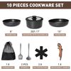 10 Piece Pots and Pans Set Nonstick Induction Cookware Sets Detachable Handle