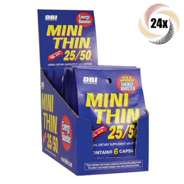 24x Packets DBI Mini Thin 25/50 Herbal Dietary Supplement | 6 Capsules Each