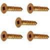 Square Drive Flat Head Wood Screw Solid Brass #4 x 1/2" Qty 50