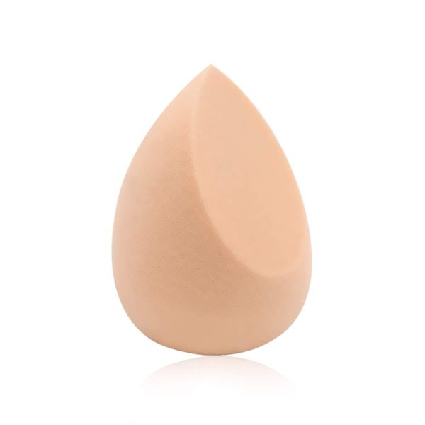 SIXPLUS Multifunctional Makeup Sponge Puff, Teardrop Shape, Diagonally Cut Flat Surface, Soft, Dry and Wet Use, Makeup Tool, Makeup Puff, Nude