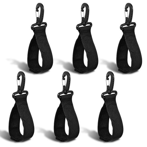 SAVITA 6pcs Kayak Paddle Clips, Nylon Boat Paddle Keeper Sup Paddle Holder Paddle Board Accessories Inflatable Kayak Paddleboard Accessories (Black)