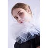 BLESSUME Clown Collar Retro Mesh Neck Ruffle, White, One Size