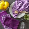 DII Cleaning Collection Multi-Purpose Microfiber, Eggplant Lattice, Dishtowel Set