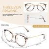 Blue Light Blocking Glasses Computer Gaming Clear Frame Women Men Anti Blue Light Glasses Women Lightweight Non-Prescription Lens Anti Glare Anti Headache Eyestrain Eyeglasses