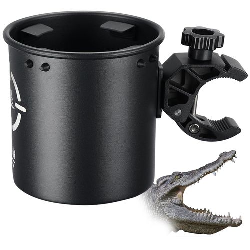 ‎KEMIMOTO Motorcycle Cup Holder, Upgraded ATV Drink Holder with 0.6"-1.5" Metal Clamp, 32OZ Bike Water Bottle Holder for UTV, Scooter, Boat, Stroller, Wheelchair, Golf, Tractor