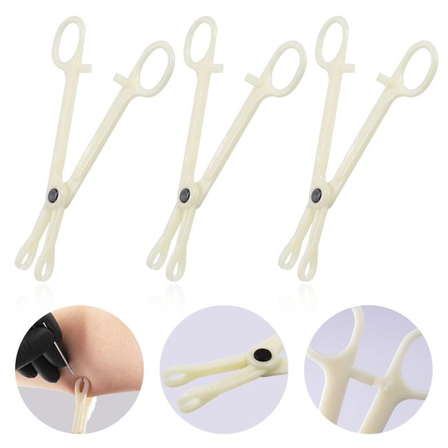 25pcs Disposable Sterile Piercing Clamps Piercing Plier Slotted Piercing  Tools Professional Ear Nose Lip Piercing Tool