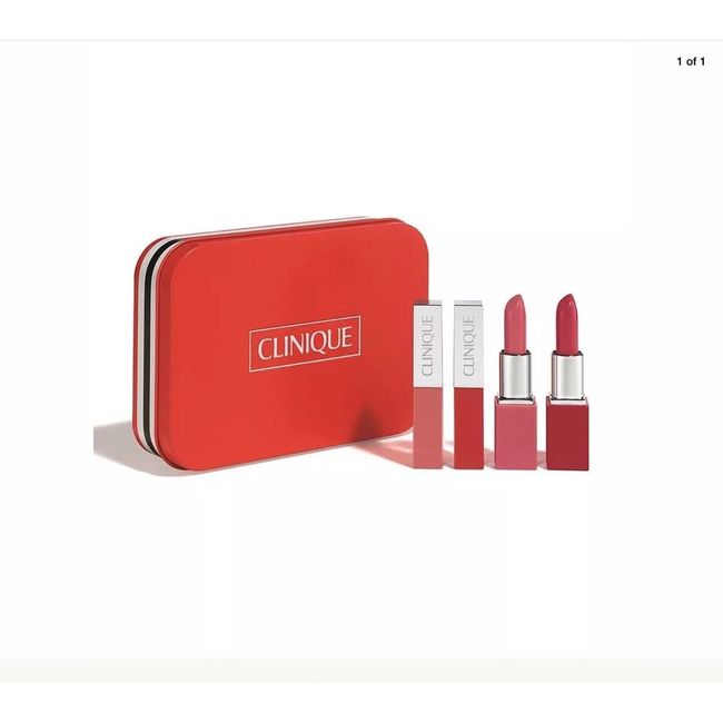 CLINIQUE 4 PC POP SAMPLER NEW IN TIN BOX