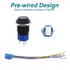 GEPHYNM Horn Button, Momentary Push Button Switch, Horn Switch for Car Modification, Push Button Switch a Tail Plug Harness
