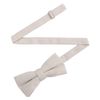 DQT Herringbone Wool Blend Wedding Thistle Pre-Tied Bow Tie for Men - Beige