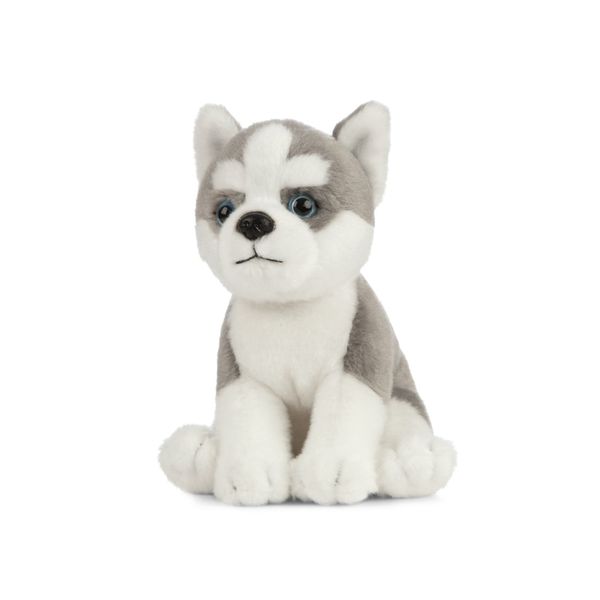 Living Nature Husky Puppy Stuffed Animal | Fluffy Dog Animal | Soft Toy Gift for Kids | 6 inches